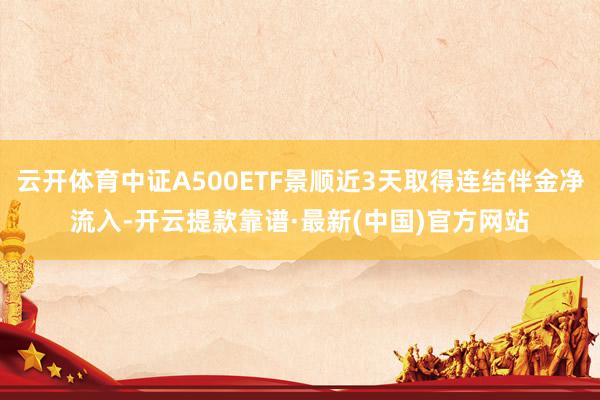 云開體育中證A500ETF景順近3天取得連結伴金凈流入-開云提款靠譜·最新(中國)官方網站